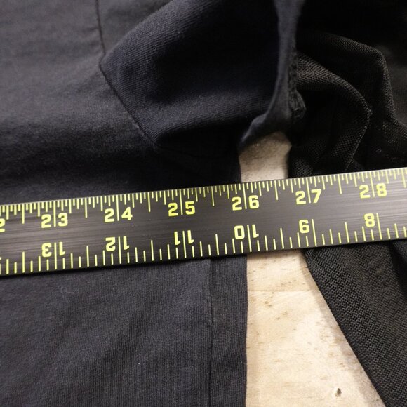 Social Collision Metal Logo Mesh-Sleeve Twofer T-Shirt Girls Size 3 Black Alt - Picture 6 of 10